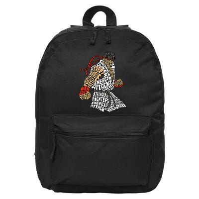 Retro Hadouken Shoryuken Brave Karate Fighter Typogram 16 in Basic Backpack