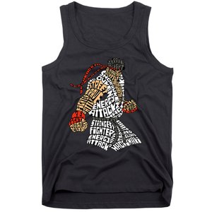 Retro Hadouken Shoryuken Brave Karate Fighter Typogram Tank Top