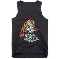 Retro Hadouken Shoryuken Brave Karate Fighter Typogram Tank Top