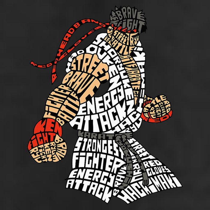 Retro Hadouken Shoryuken Brave Karate Fighter Typogram Golf Towel