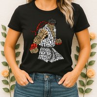 Retro Hadouken Shoryuken Brave Karate Fighter Typogram Womens T-Shirt