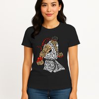 Retro Hadouken Shoryuken Brave Karate Fighter Typogram Womens T-Shirt