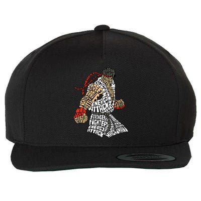 Retro Hadouken Shoryuken Brave Karate Fighter Typogram Wool Snapback Cap