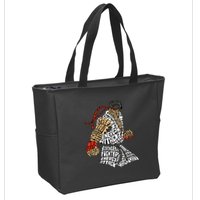 Retro Hadouken Shoryuken Brave Karate Fighter Typogram Zip Tote Bag