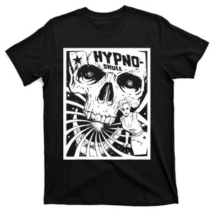 Retro Hypno Skull Horror Movie Poster Style T-Shirt