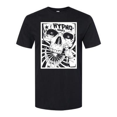 Retro Hypno Skull Horror Movie Poster Style Softstyle® CVC T-Shirt