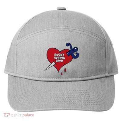 Rocky Horror Show Bleeding Heart Logo Tattoo 7-Panel Snapback Hat