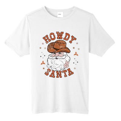 Retro Howdy Santa Cowboy Cowgirl Western Howdy Christmas Tall Fusion ChromaSoft Performance T-Shirt