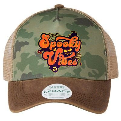 Retro Halloween Spooky Vibes Legacy Tie Dye Trucker Hat