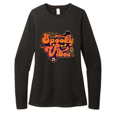 Retro Halloween Spooky Vibes Womens CVC Long Sleeve Shirt