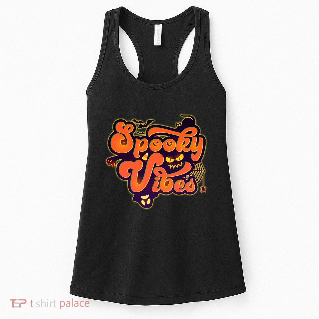 Retro Halloween Spooky Vibes Womens Tank Top