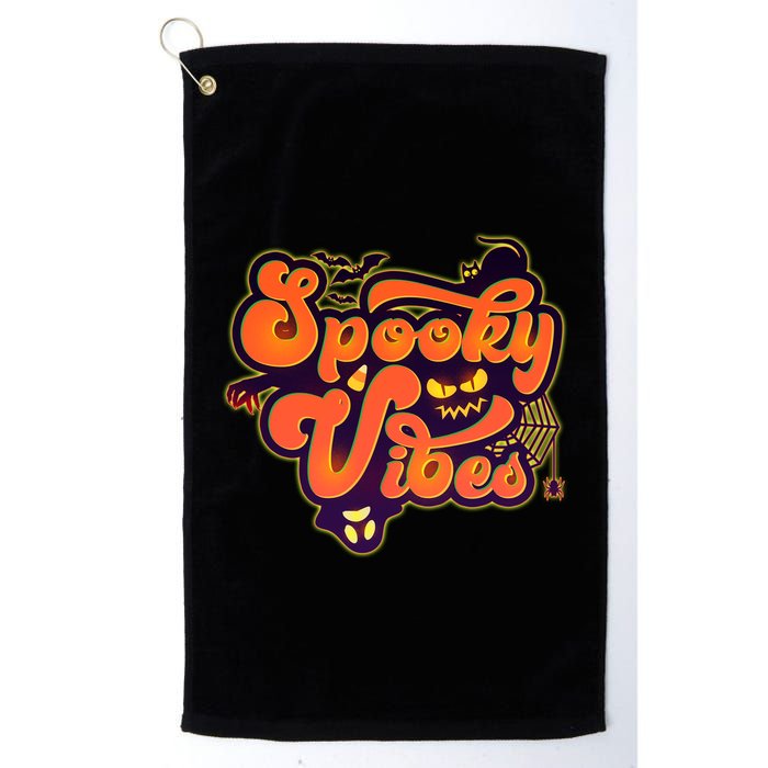 Retro Halloween Spooky Vibes Golf Towel