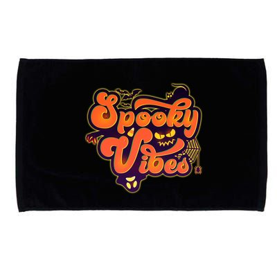 Retro Halloween Spooky Vibes Microfiber Hand Towel