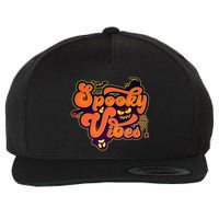 Retro Halloween Spooky Vibes Wool Snapback Cap