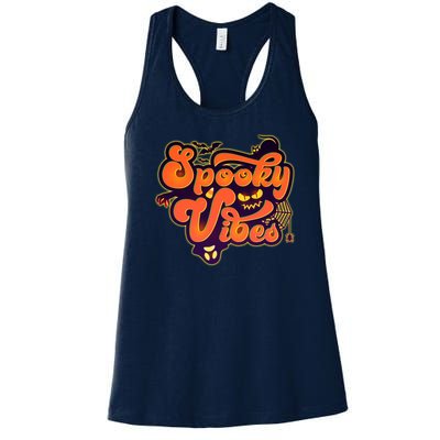 Retro Halloween Spooky Vibes Women's Racerback Tank