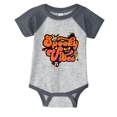 Retro Halloween Spooky Vibes Infant Baby Jersey Bodysuit