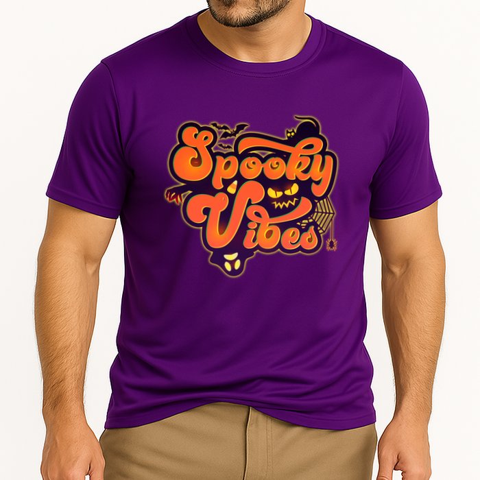 Retro Halloween Spooky Vibes Performance Shirt