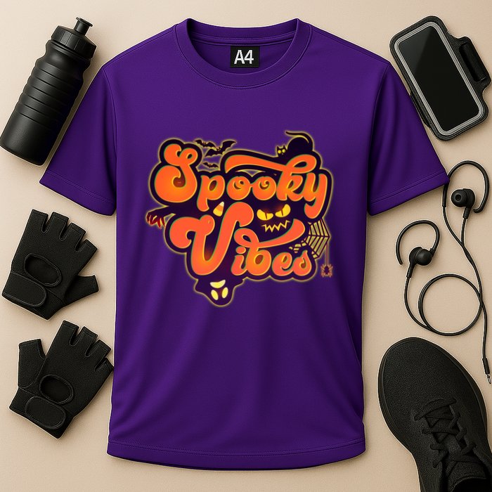 Retro Halloween Spooky Vibes Performance Shirt