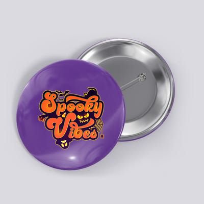 Retro Halloween Spooky Vibes Button