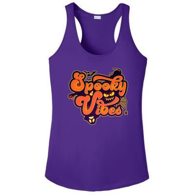 Retro Halloween Spooky Vibes Ladies PosiCharge Competitor Racerback Tank