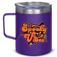 Retro Halloween Spooky Vibes 12oz Stainless Steel Coffee Mug