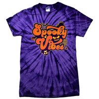 Retro Halloween Spooky Vibes Tie-Dye T-Shirt