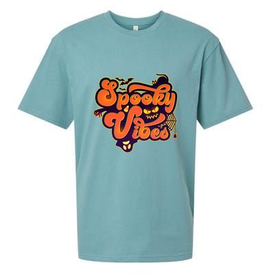 Retro Halloween Spooky Vibes Sueded Cloud Jersey T-Shirt