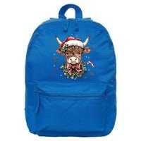 Retro Howdy Santa Cow Heifer Coquette Christmas Western Xmas Gift 16 in Basic Backpack