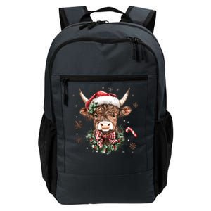 Retro Howdy Santa Cow Heifer Coquette Christmas Western Xmas Gift Daily Commute Backpack