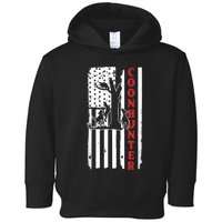 Raccoon Hunting Season USA Flag Coon Hunter Toddler Hoodie