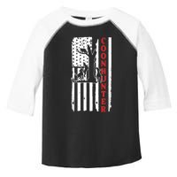 Raccoon Hunting Season USA Flag Coon Hunter Toddler Fine Jersey T-Shirt