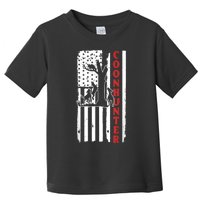 Raccoon Hunting Season USA Flag Coon Hunter Toddler T-Shirt