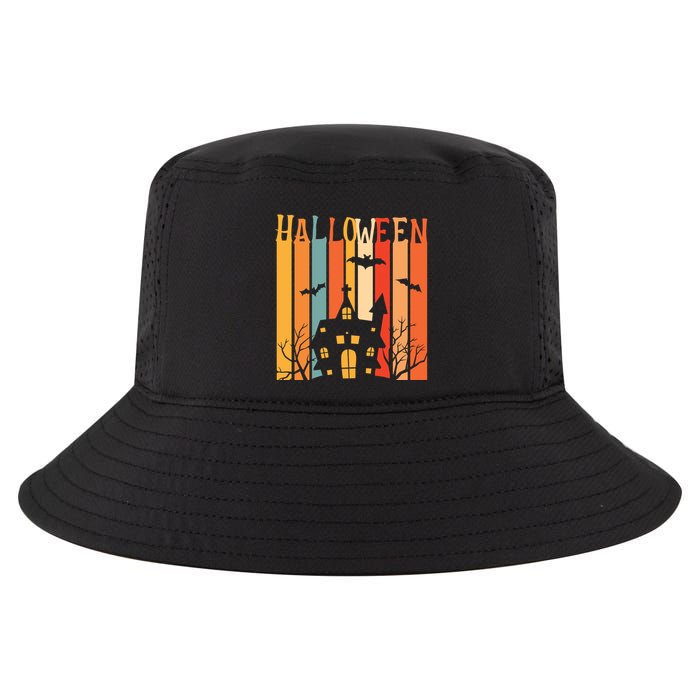 Retro Halloween Scary House Cool Comfort Performance Bucket Hat