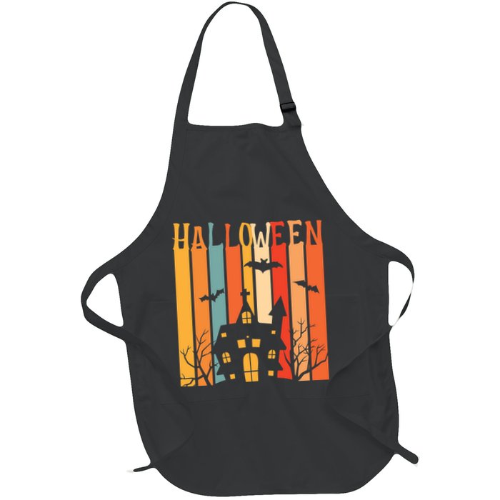 Retro Halloween Scary House Apron