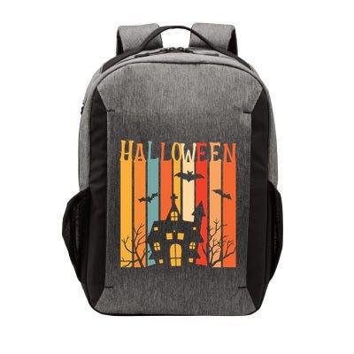 Retro Halloween Scary House Vector Backpack