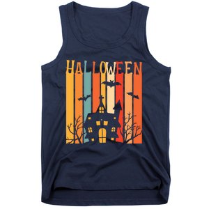 Retro Halloween Scary House Tank Top