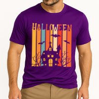 Retro Halloween Scary House Cooling Performance Crew T-Shirt