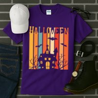 Retro Halloween Scary House Tall T-Shirt