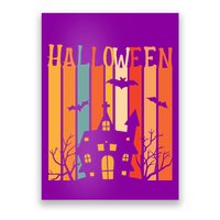 Retro Halloween Scary House Poster
