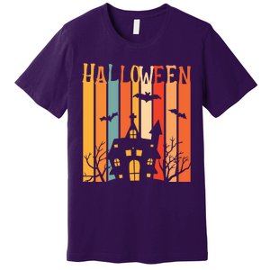 Retro Halloween Scary House Premium T-Shirt