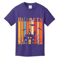Retro Halloween Scary House Kids T-Shirt