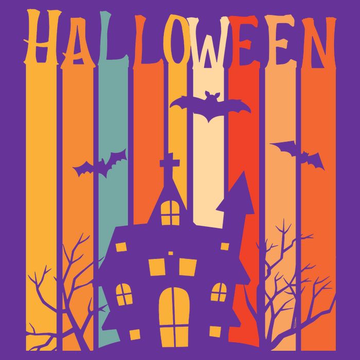 Retro Halloween Scary House Kids T-Shirt