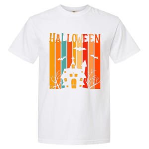 Retro Halloween Scary House Garment-Dyed Heavyweight T-Shirt