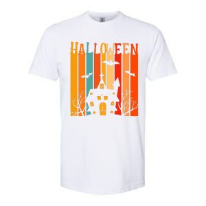 Retro Halloween Scary House Softstyle CVC T-Shirt