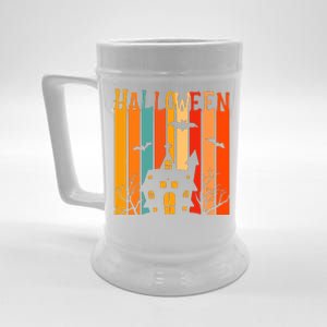 Retro Halloween Scary House Beer Stein