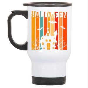 Retro Halloween Scary House Stainless Steel Travel Mug