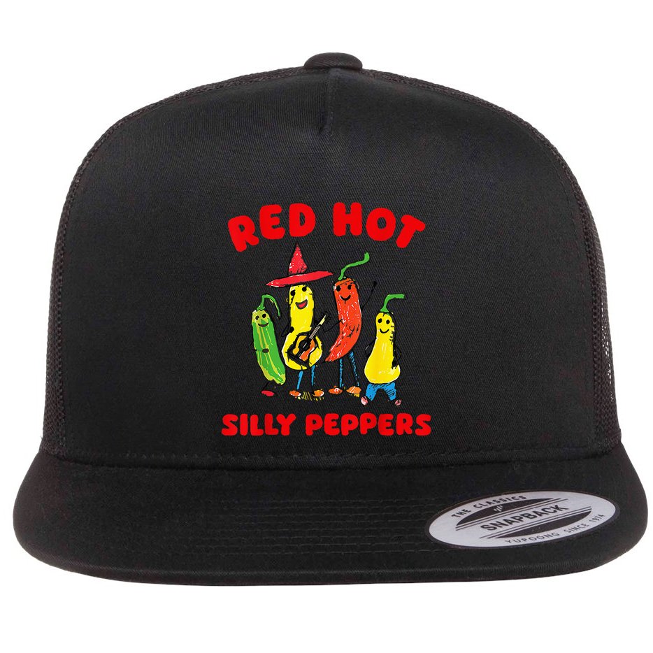 Red Hot Silly Peppers Flat Bill Trucker Hat