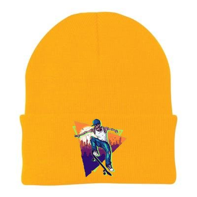 Retro Halloween Skateboarding Skater Skeleton Knit Cap Winter Beanie