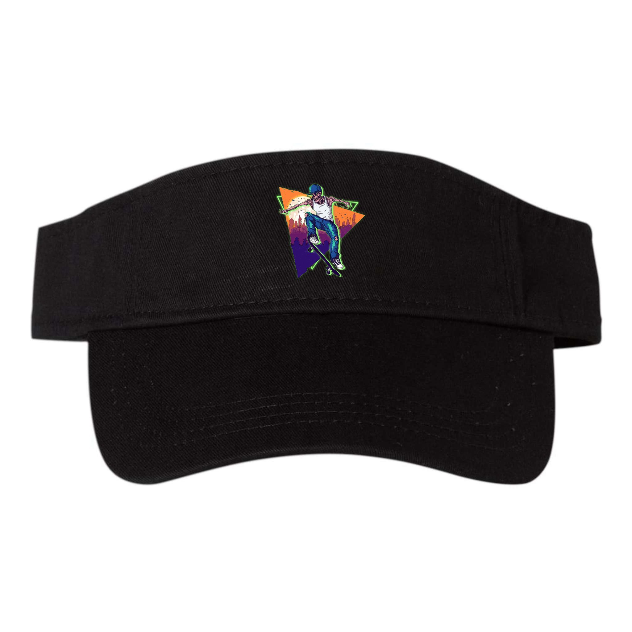 Retro Halloween Skateboarding Skater Skeleton Visor
