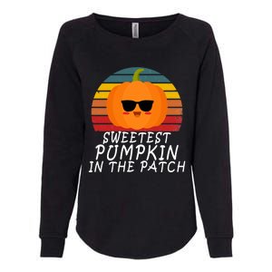 Retro Halloween Sweetest Pumpkin In The Patch Great Gift Womens California Wash Sweatshirt